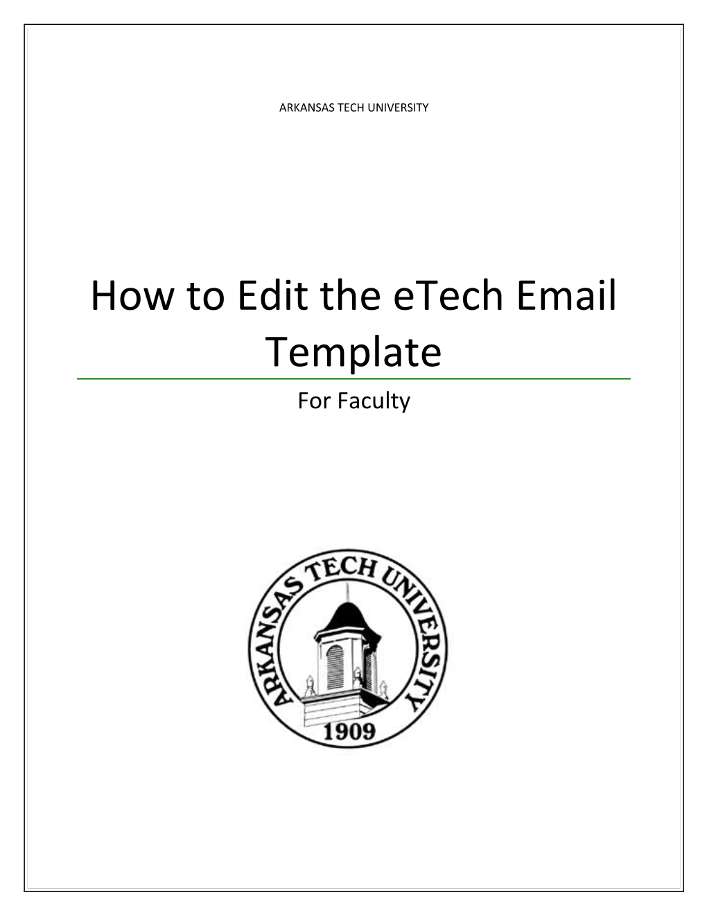 How to Edit the Etech Email Template