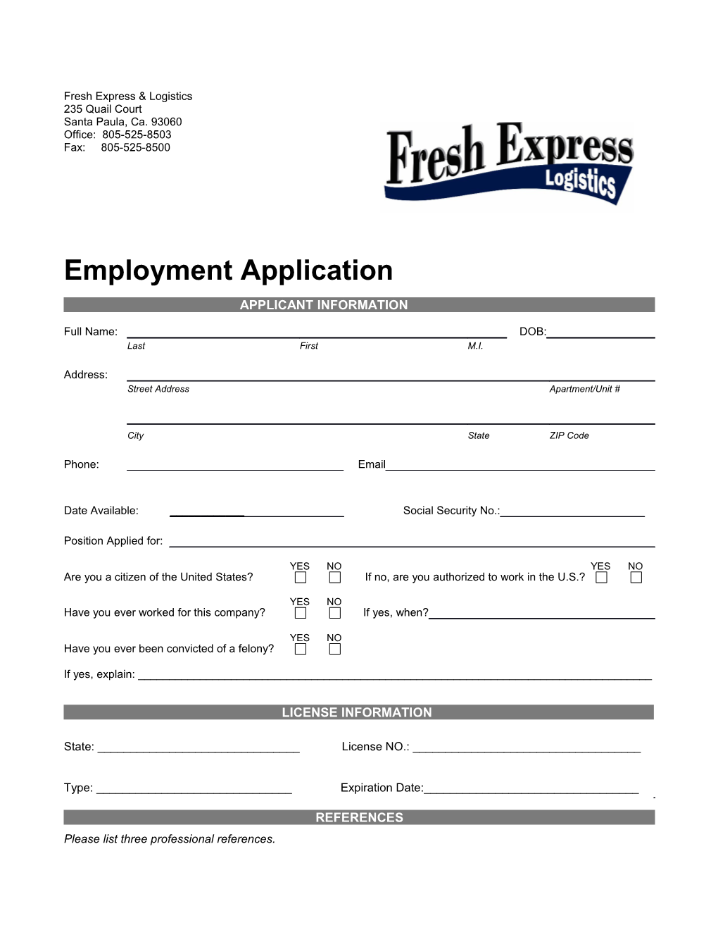 Employment Application s24