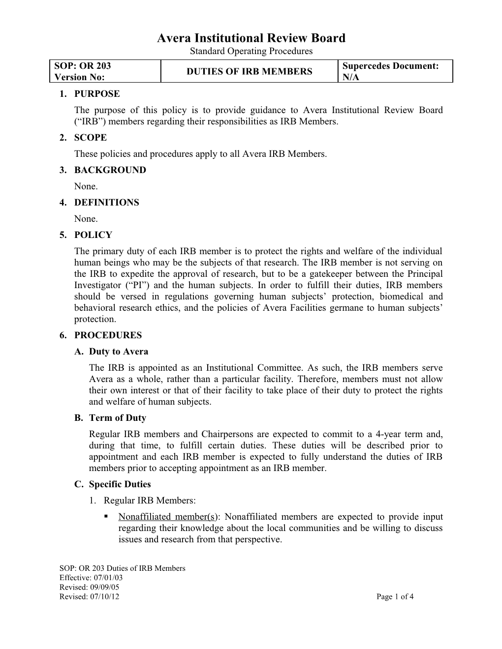 Policies and Standard Operating Procedures s2