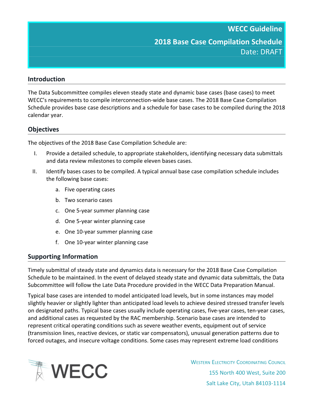 08B - 2018-Base-Case-Compilation-Schedule-Approval Item