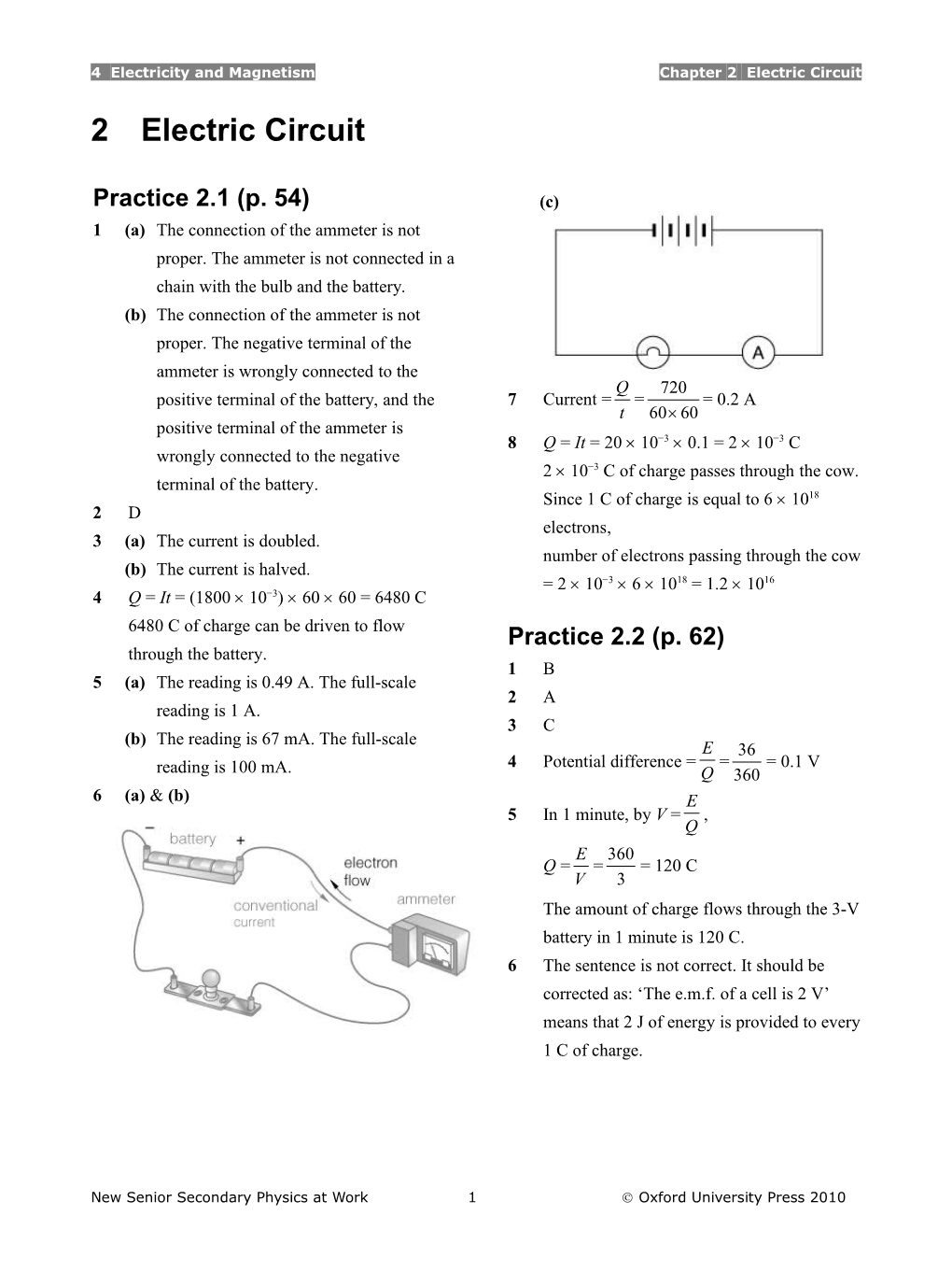 4 Electricity and Magnetismchapter 2 Electric Circuit