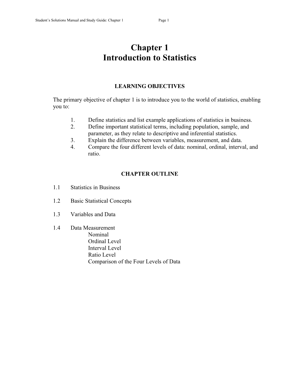 Student S Solutions Manual and Study Guide: Chapter 1 Page 2