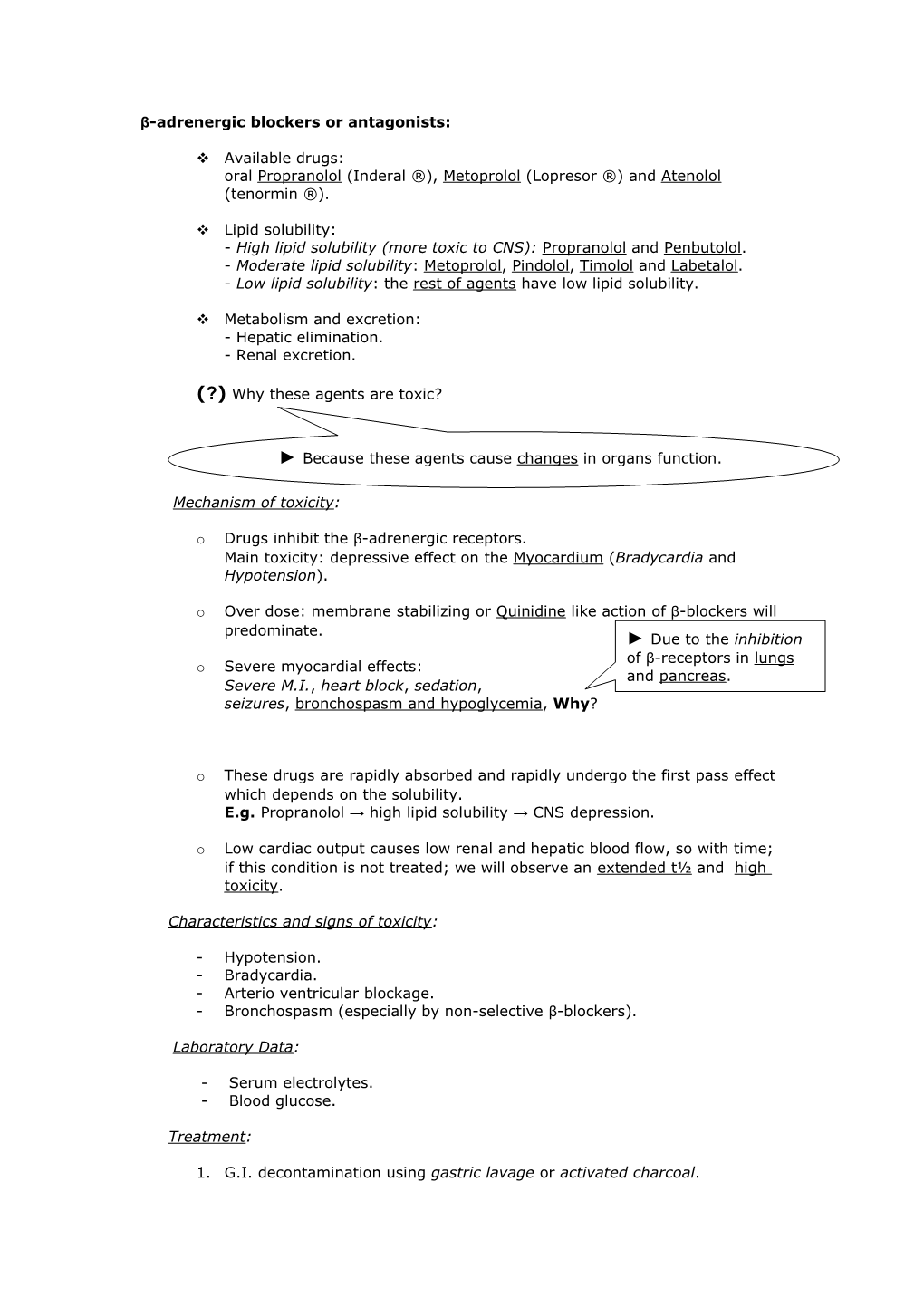 Β-Adrenergic Blockers Or Antagonists