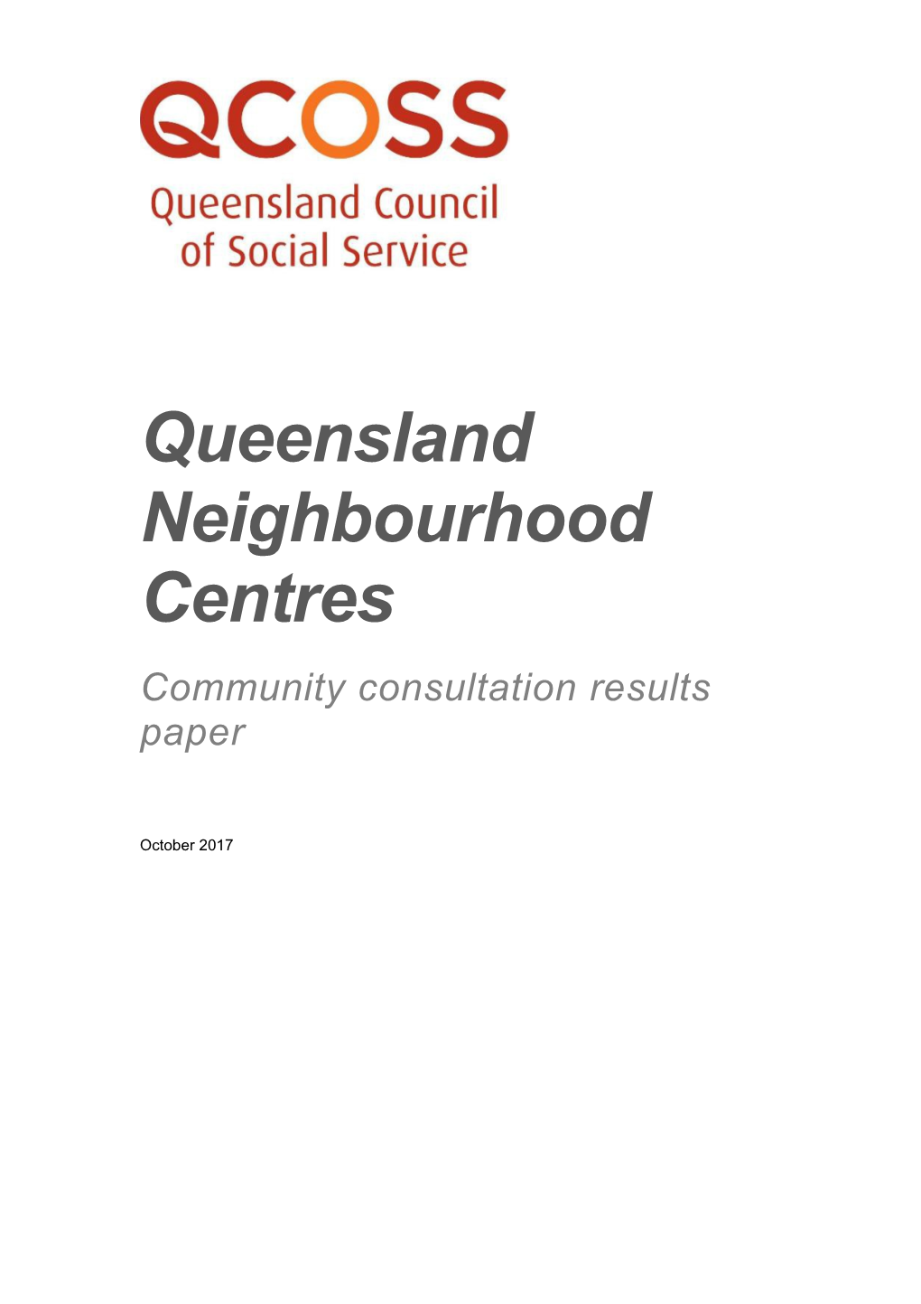 Neighbourhood Centre IMS Report - Final