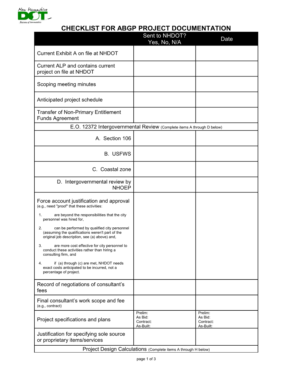 Checklist for Grant Offer Readiness