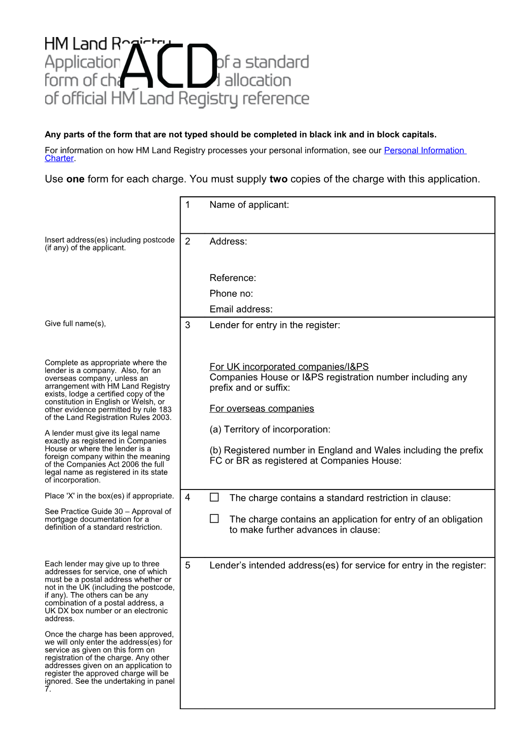 Any Parts of the Form That Are Not Typed Should Be Completed in Black Ink and in Block s1