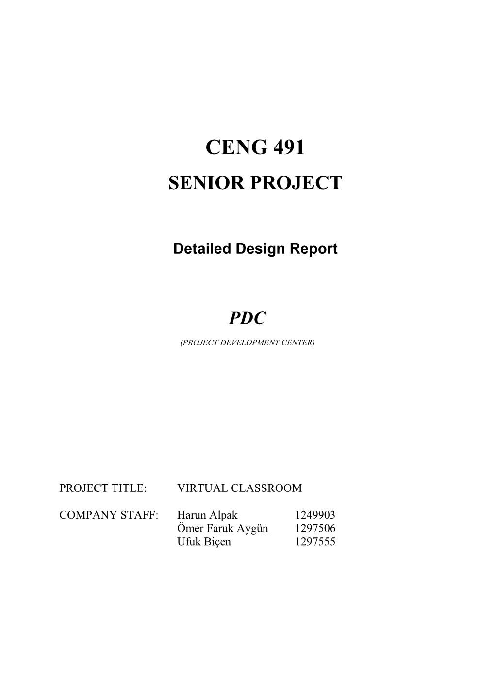 Detailed Design Report