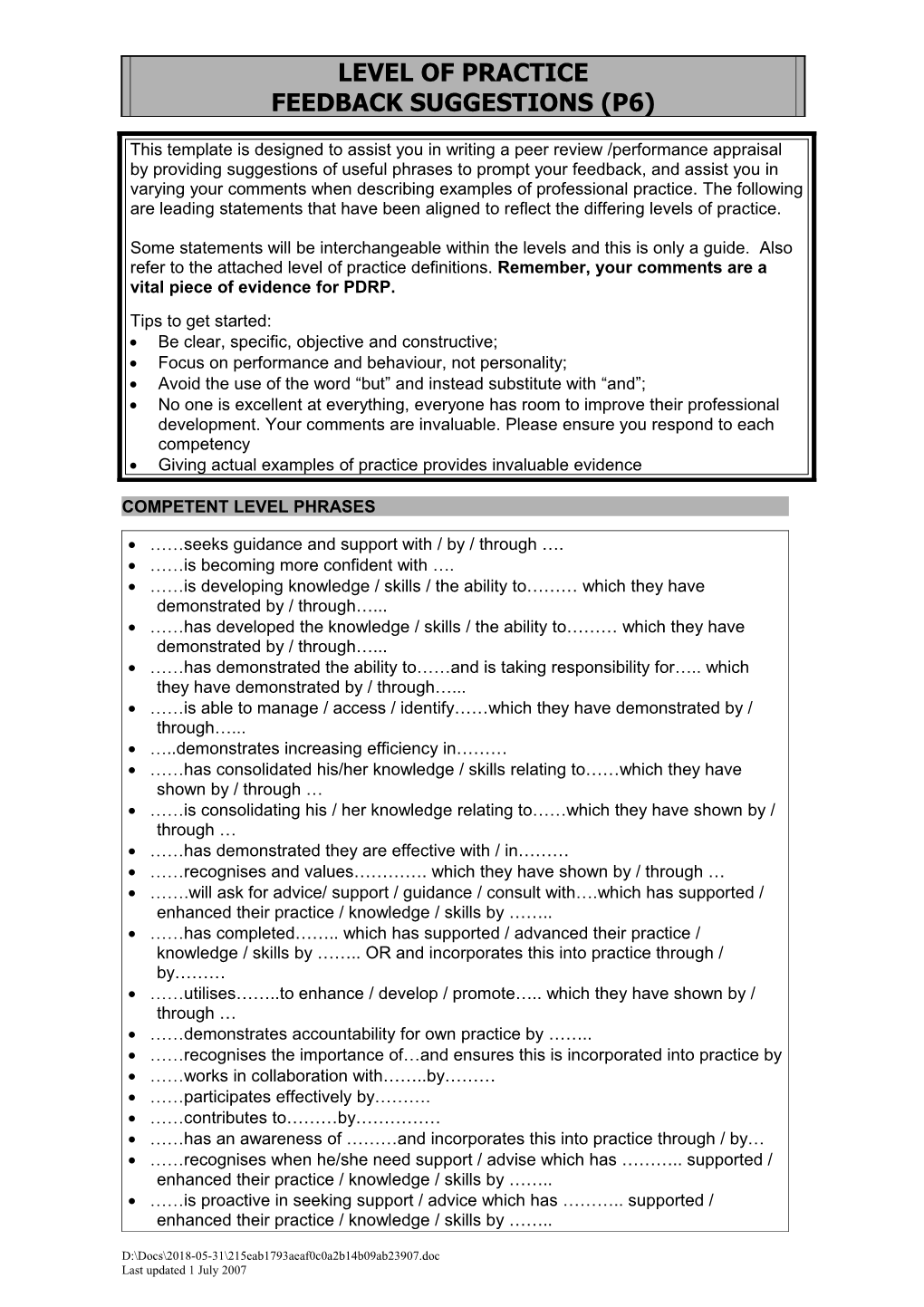 Peer Review Request Process (P3)