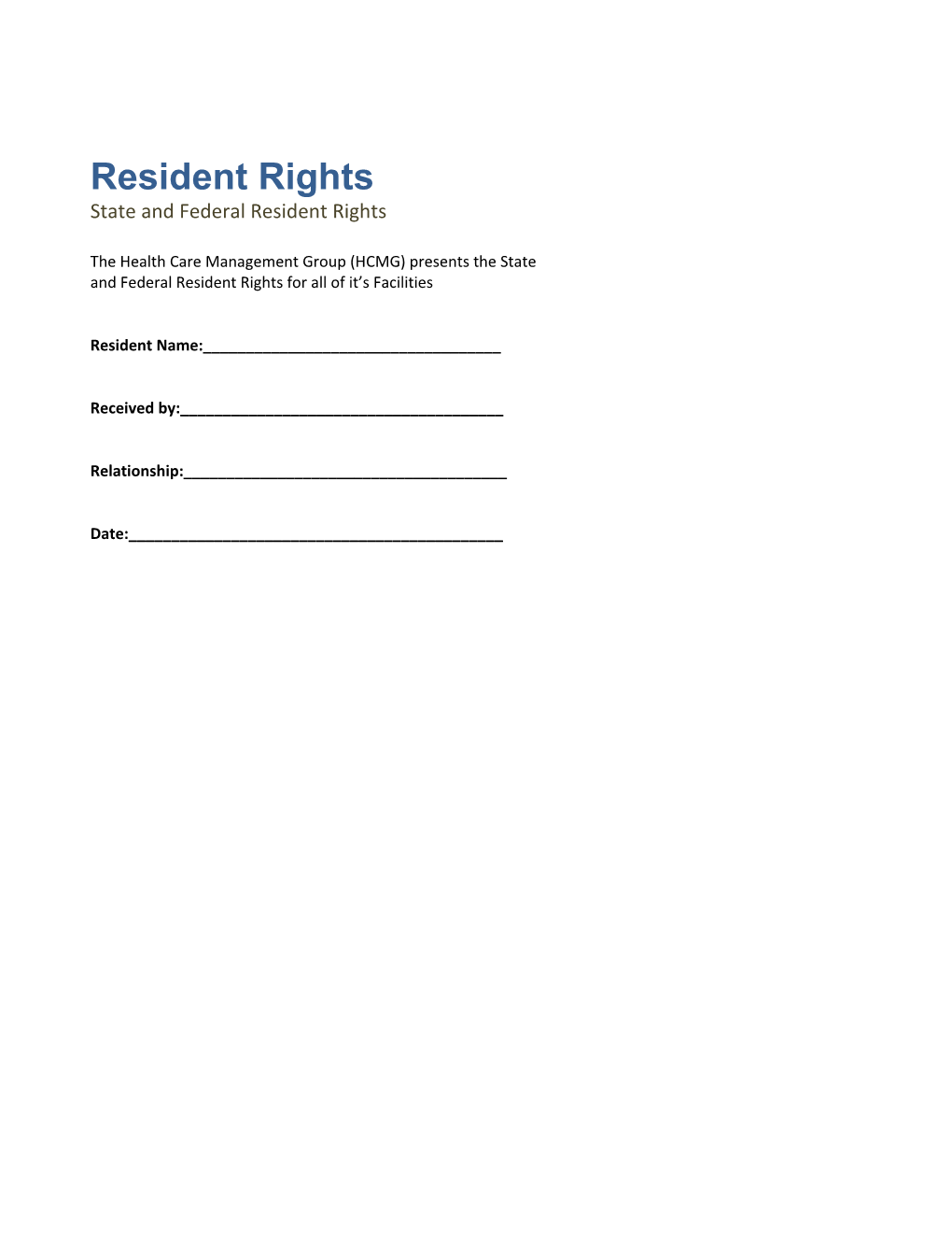 State Resident Rights
