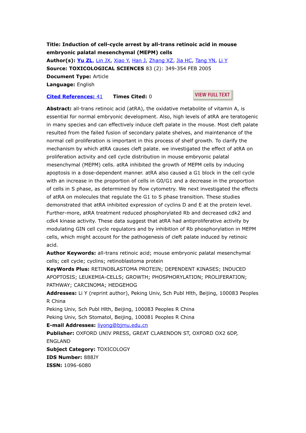 Title: Mutation Analysis of Cathepsin C Gene in a Chinese Patient with Pre-Pubertal