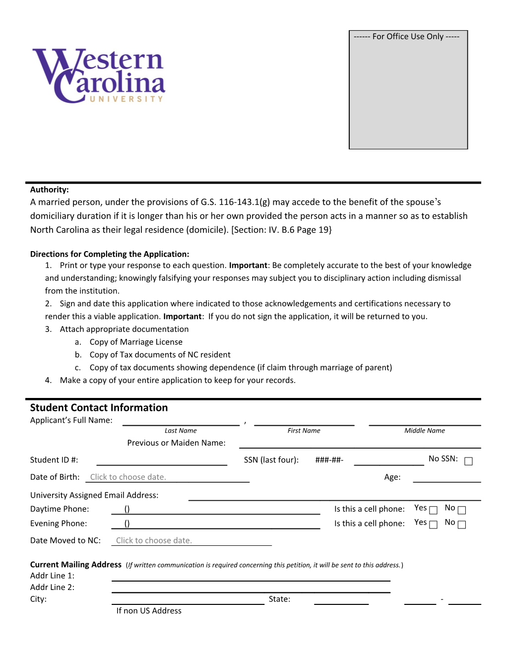 Marriage to a NC Resident Page 4 of 4 11/22/2010