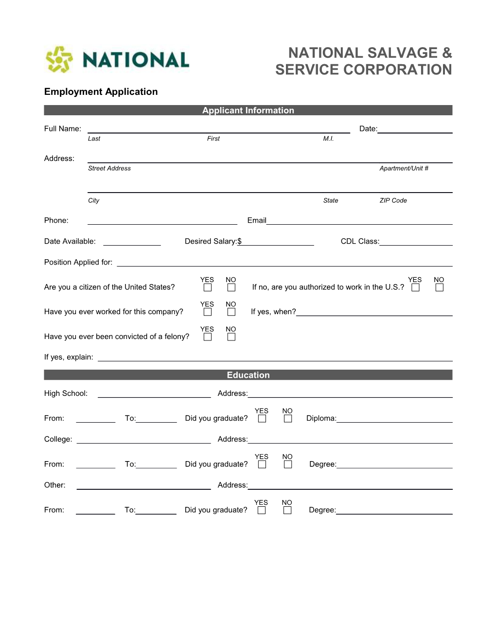 Employment Application s28