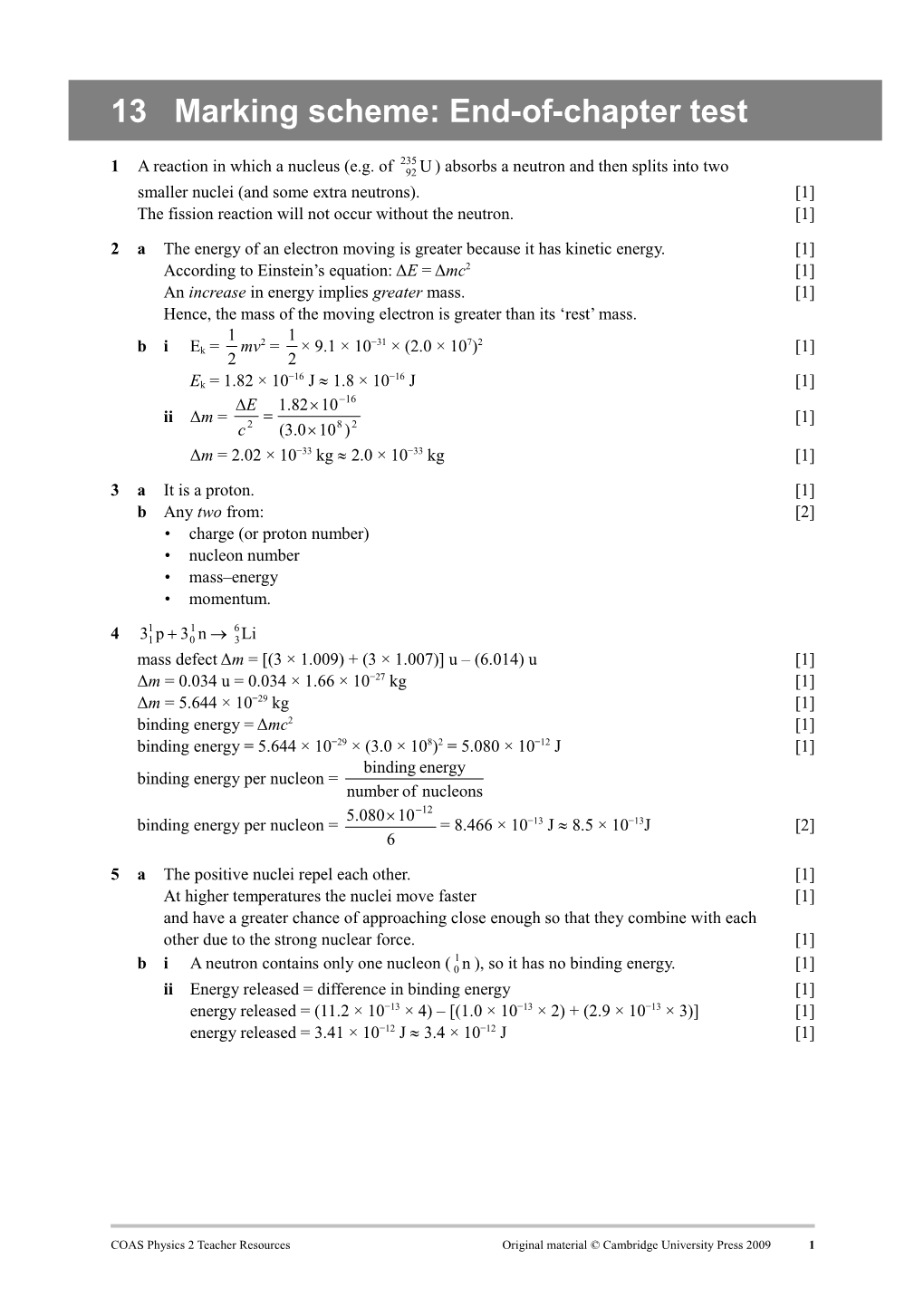 COAS Physics2 Teacher Resourcesoriginal Material Cambridge University Press 20091