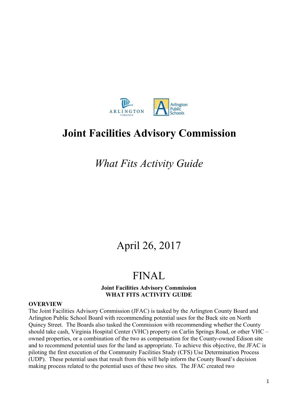Joint Facilities Advisory Commission