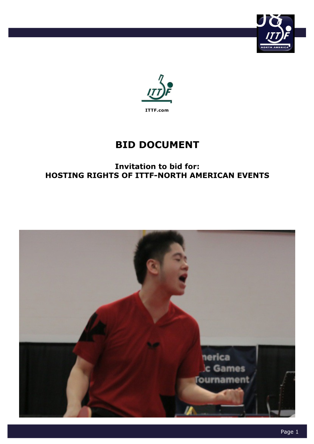 Hosting Rights of Ittf-North American Events