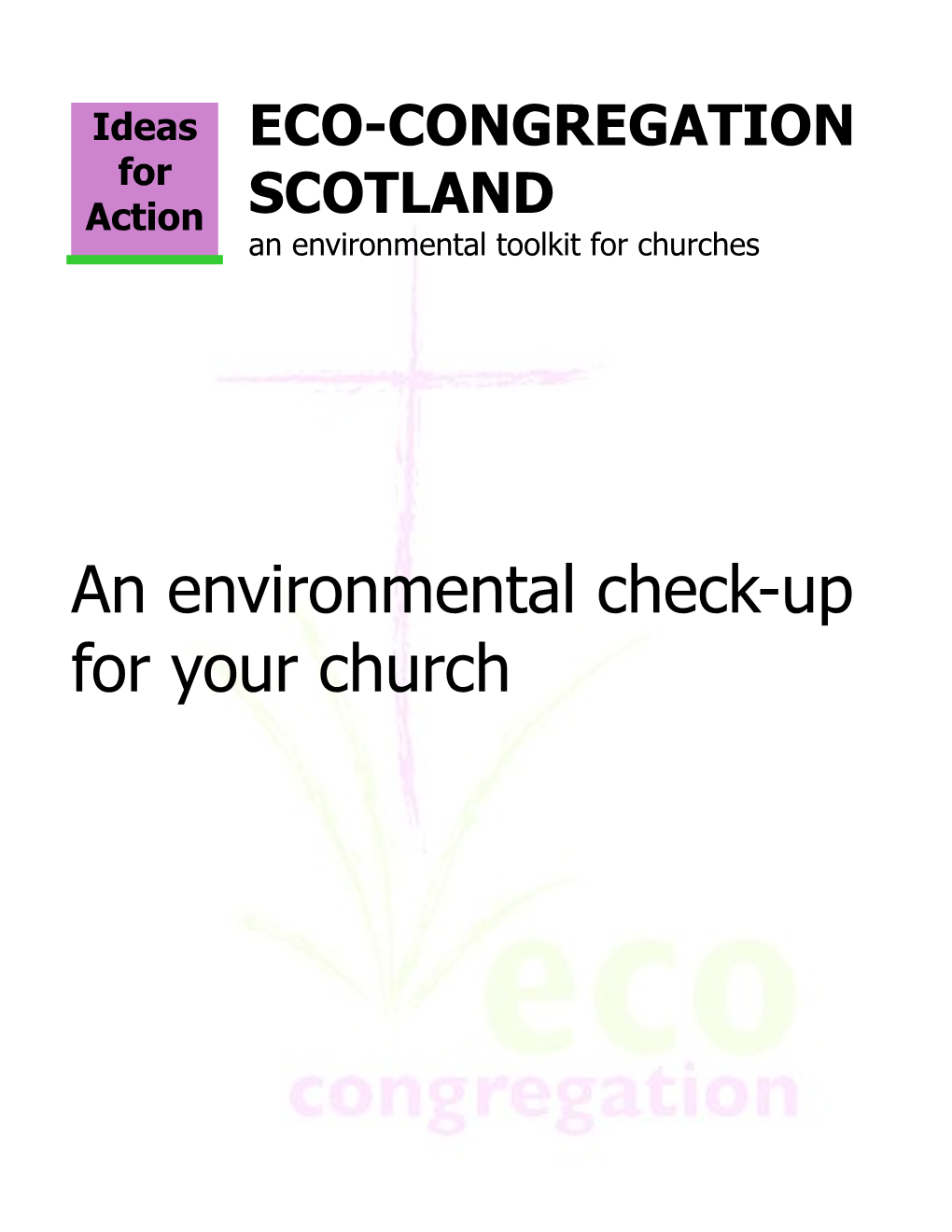 An Environmental Check-Up for Your Church