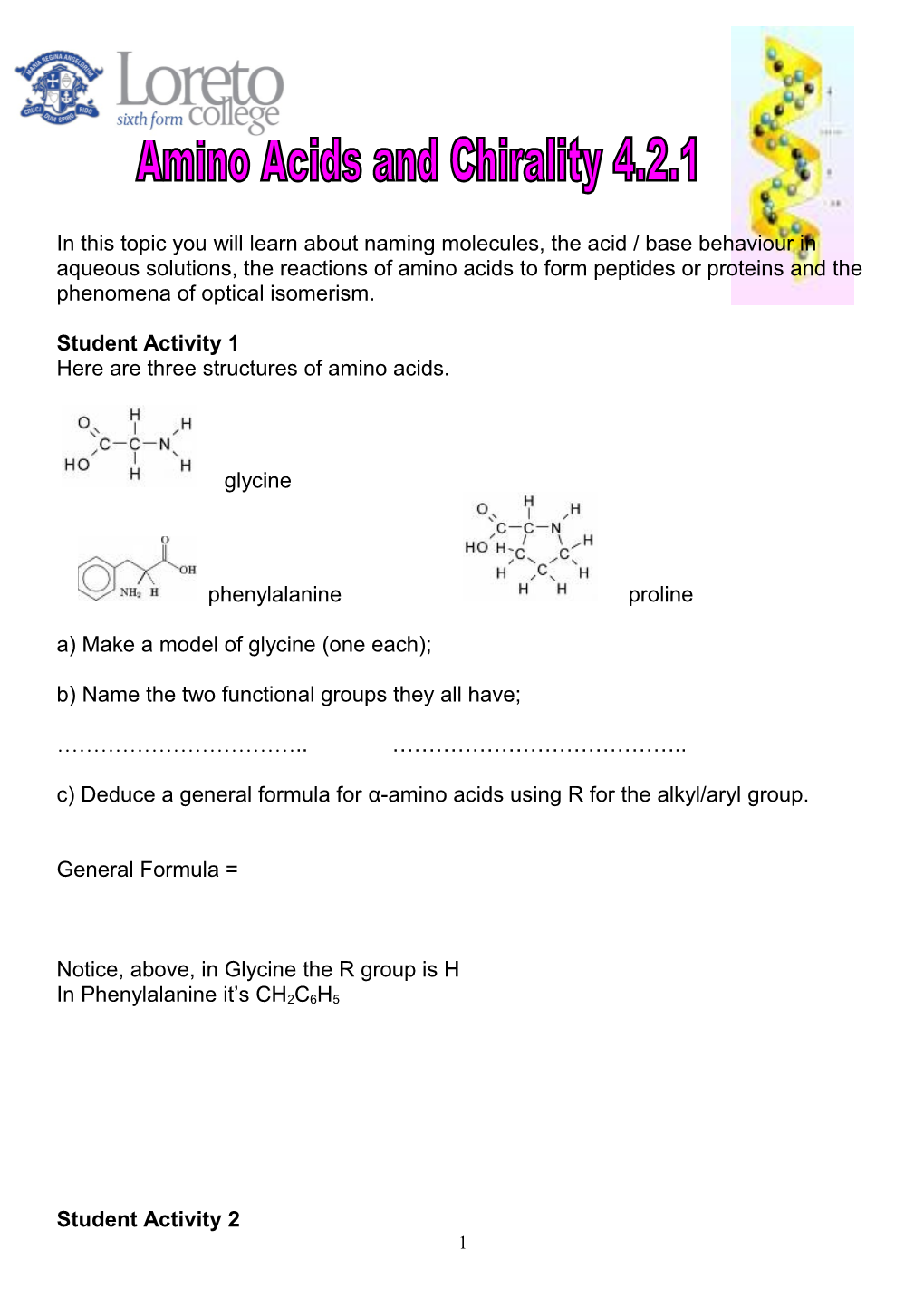 Student Activity 1