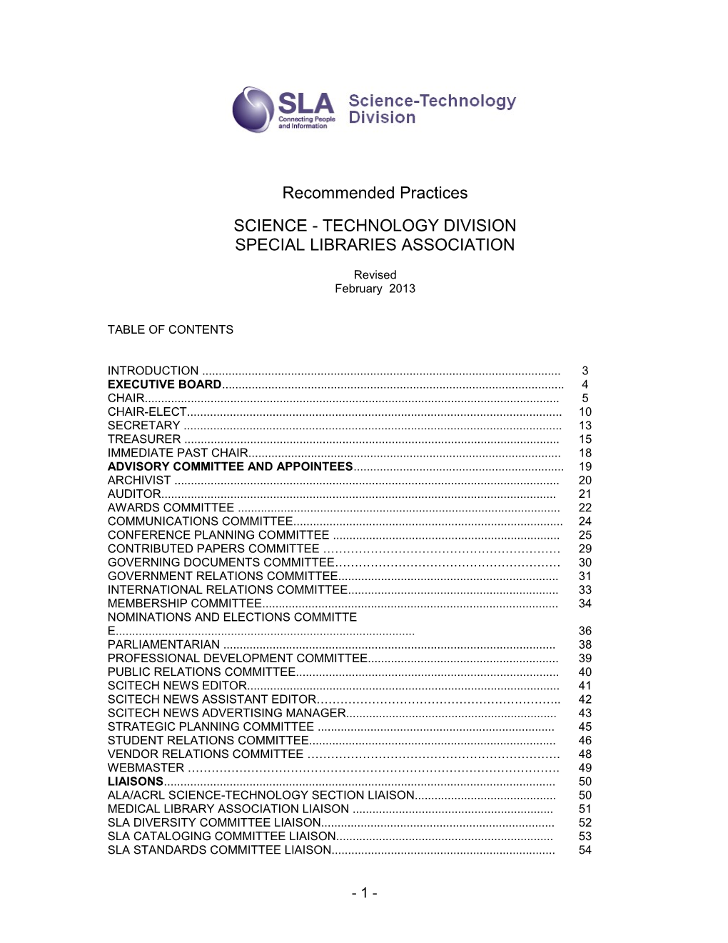 Procedures Manual Recommended Practices