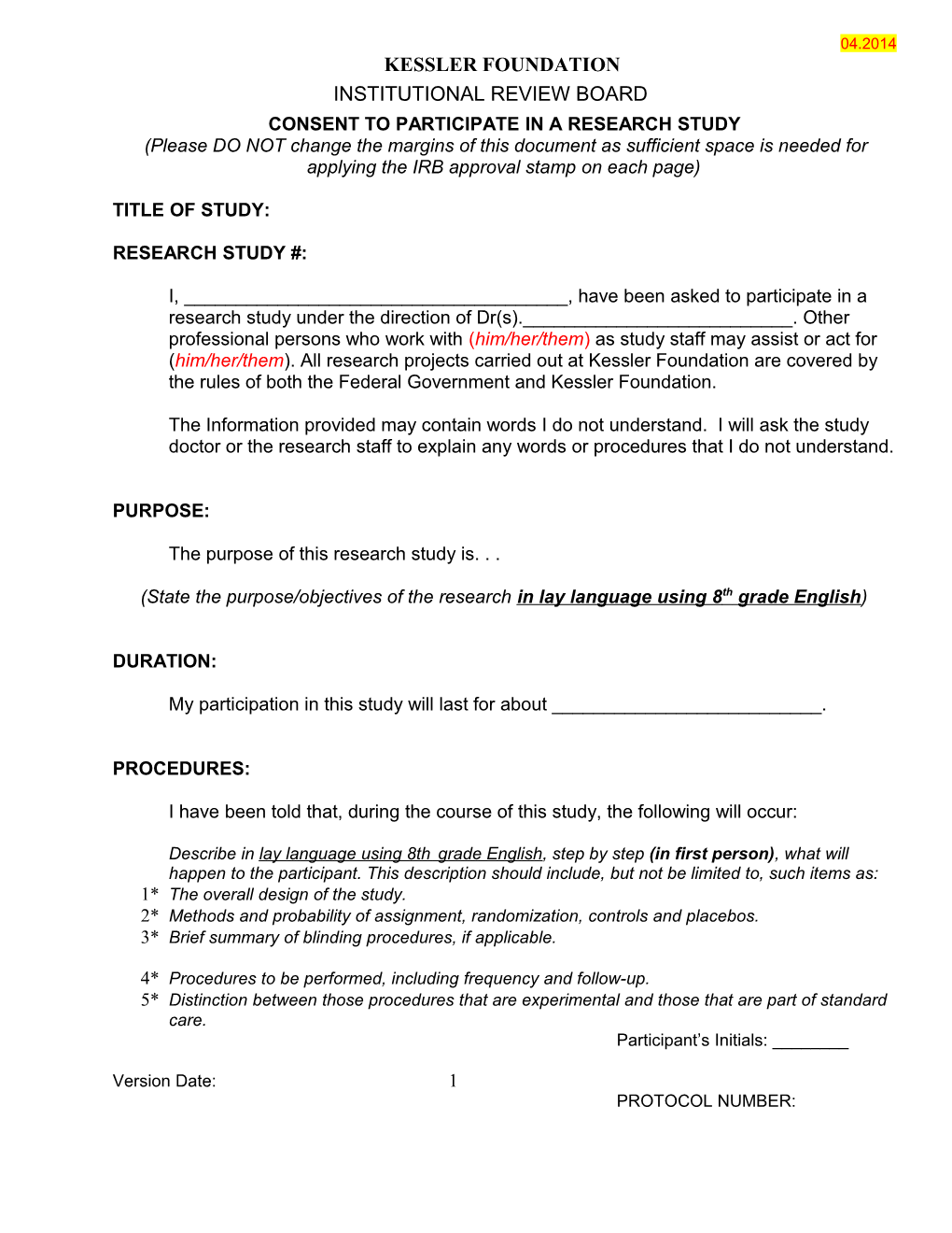 Irb Research Packet