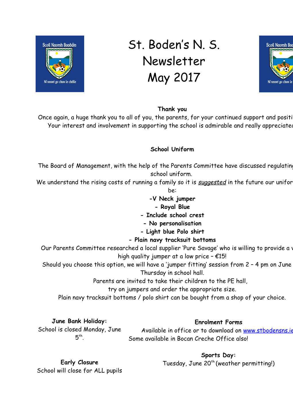 Parents Association Newsletter