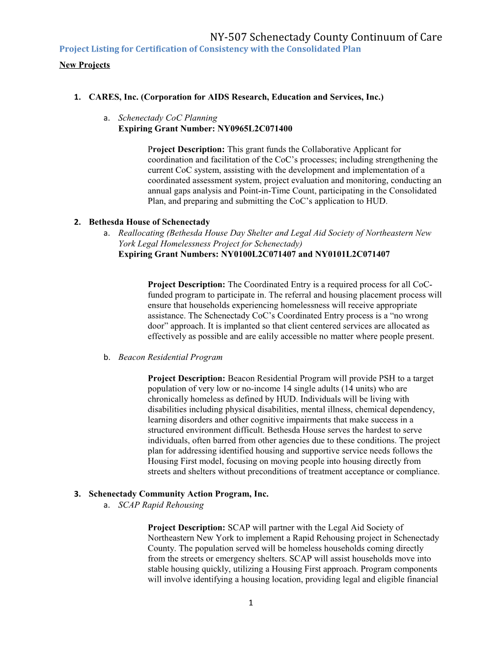 NY-507 Schenectady County Continuum of Care