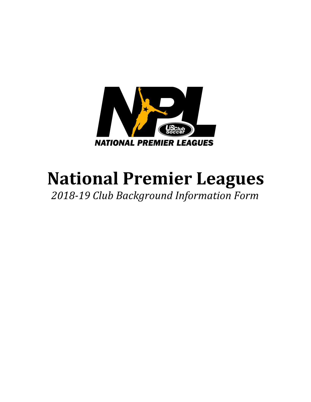 NPL - 2012-13 Club Background Information (Boys)