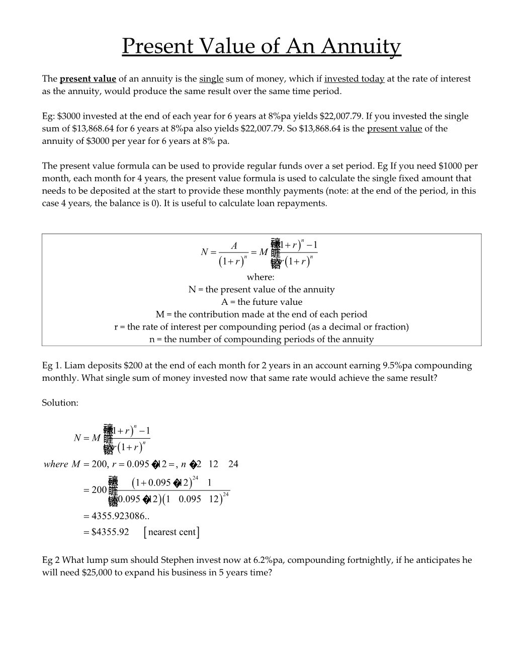 Long Term Investments (Annuities)