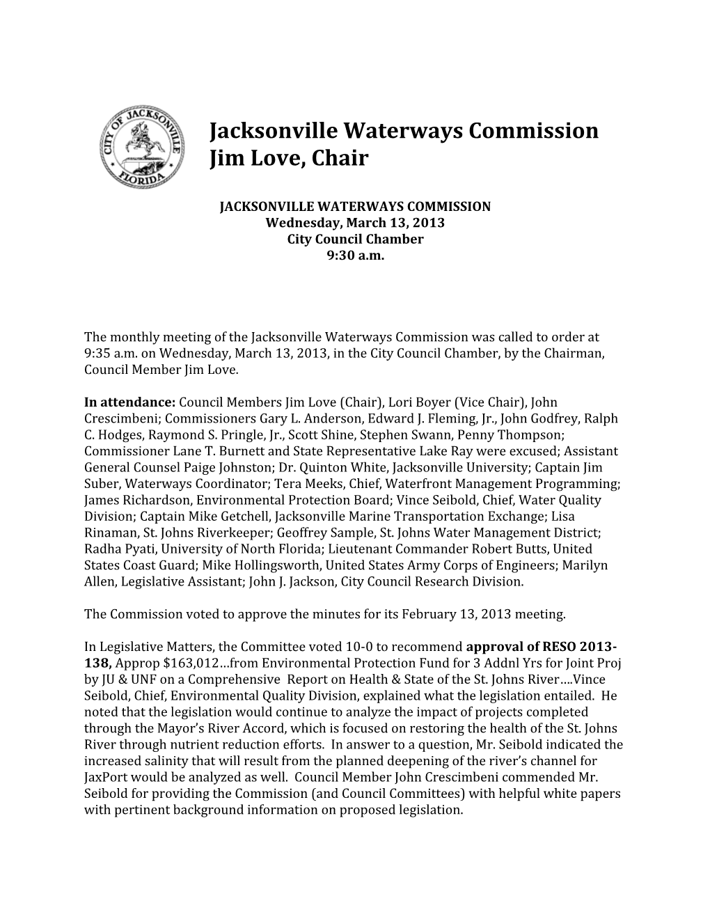 Jacksonville Waterways Commission s2