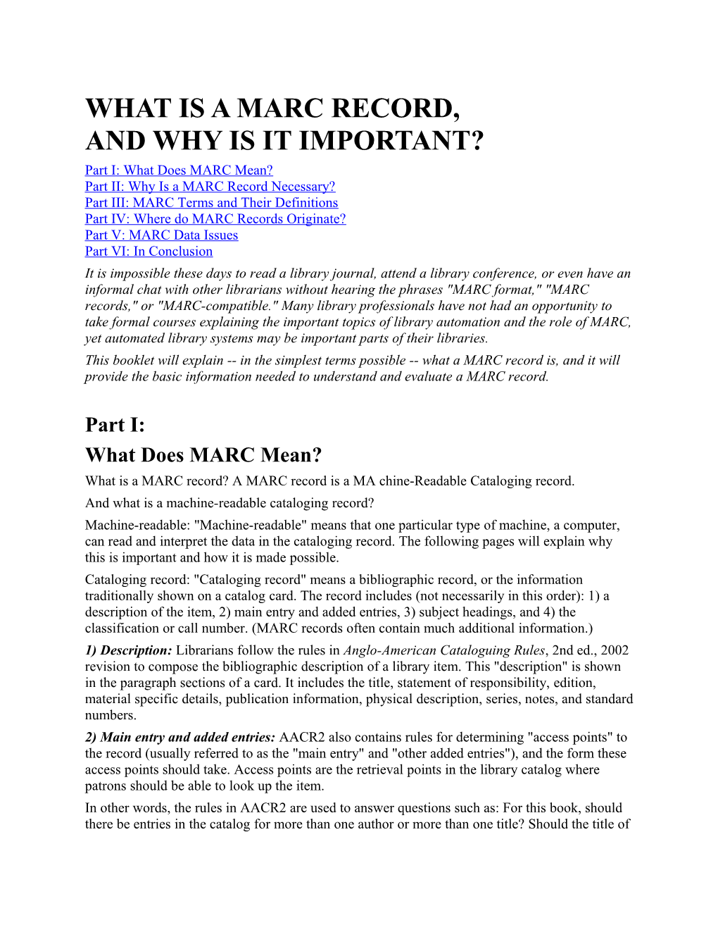 What Is a Marc Record, and Why Is It Important?