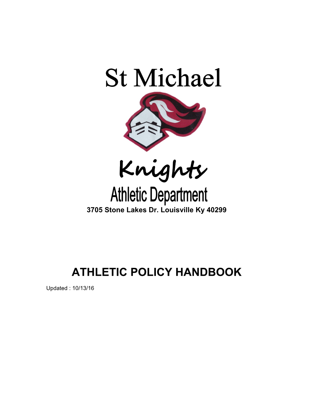 Athletic Policy Handbook