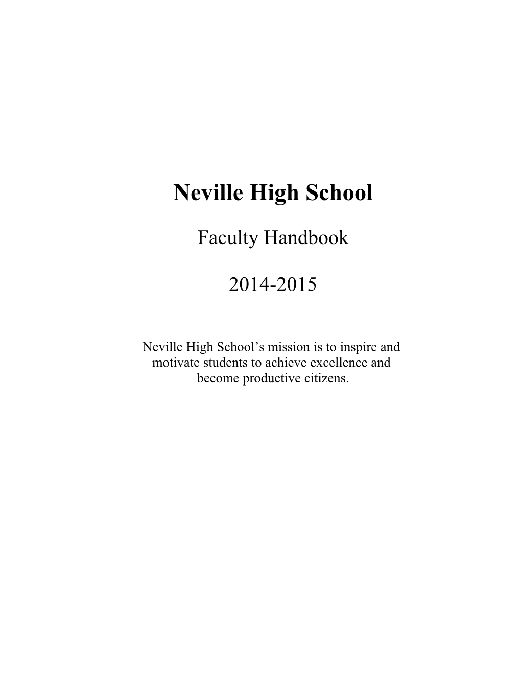 Neville High School