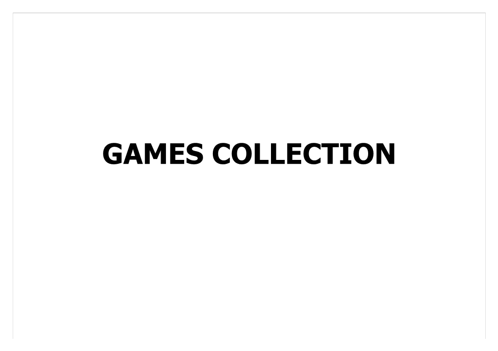 Games Collection