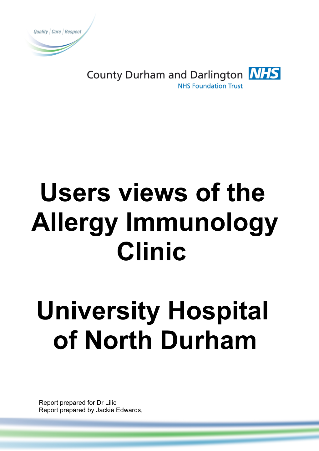 Users Views of the Allergy Immunology Clinic