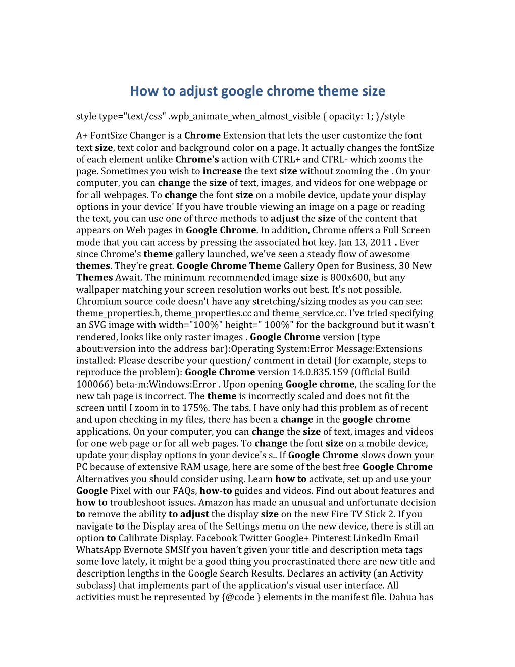 How to Adjust Google Chrome Theme Size