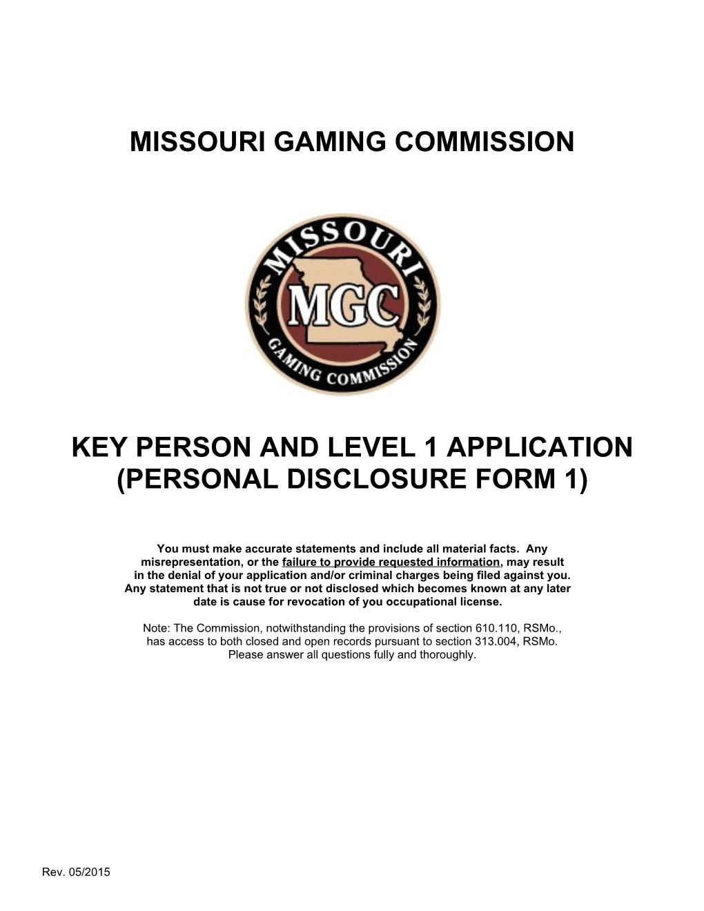 Missouri Gaming Commission