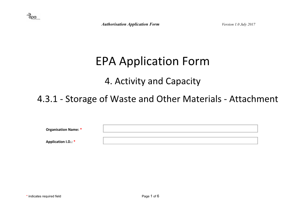 Amendments to This Application Form Attachment