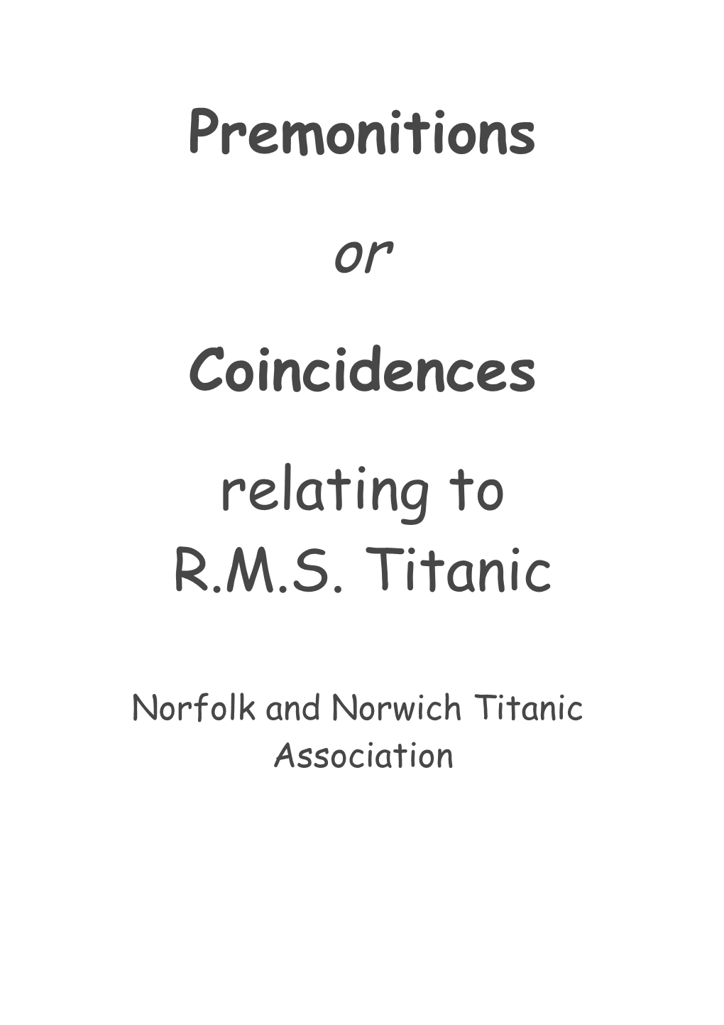 Norfolk and Norwich Titanic