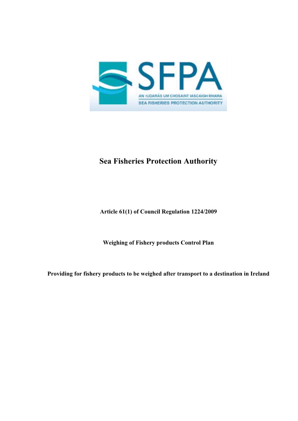 Fisheries Control Plan