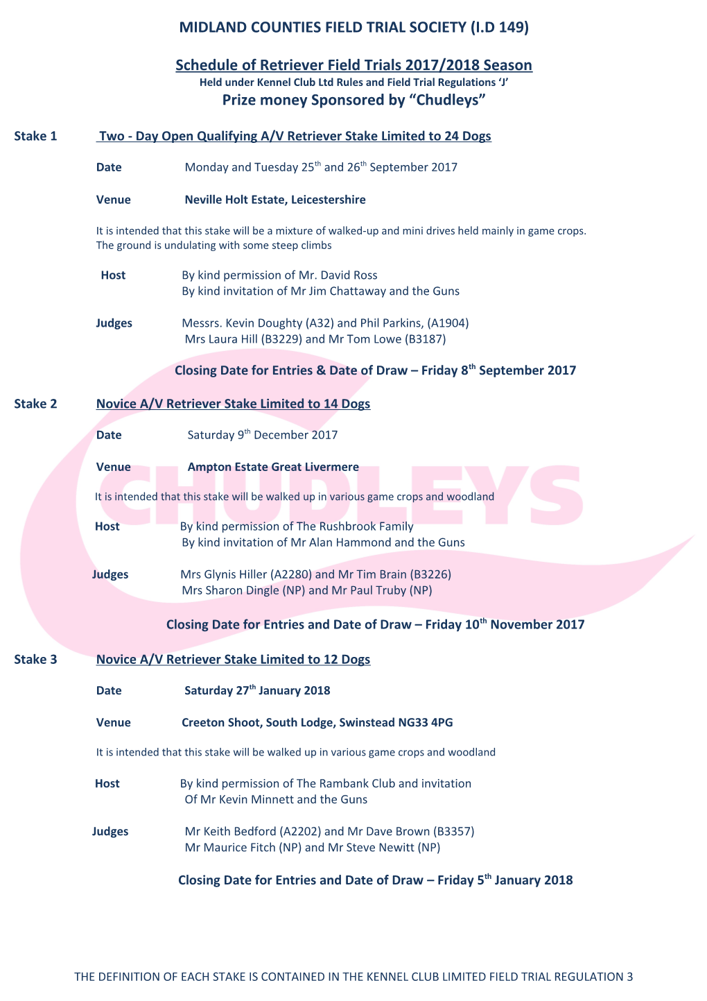 Midland Counties Field Trial Society (I.D 149)