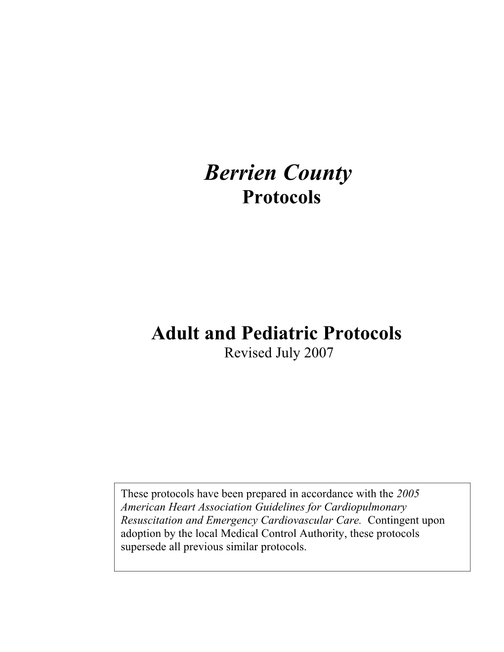 Berrien County Medical Control Authority
