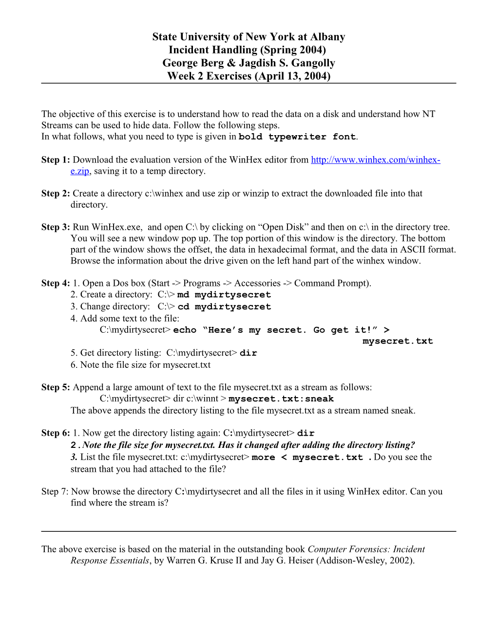 The Objective of This Exercise Is to Understand How to Read the Data on a Disk and Understand