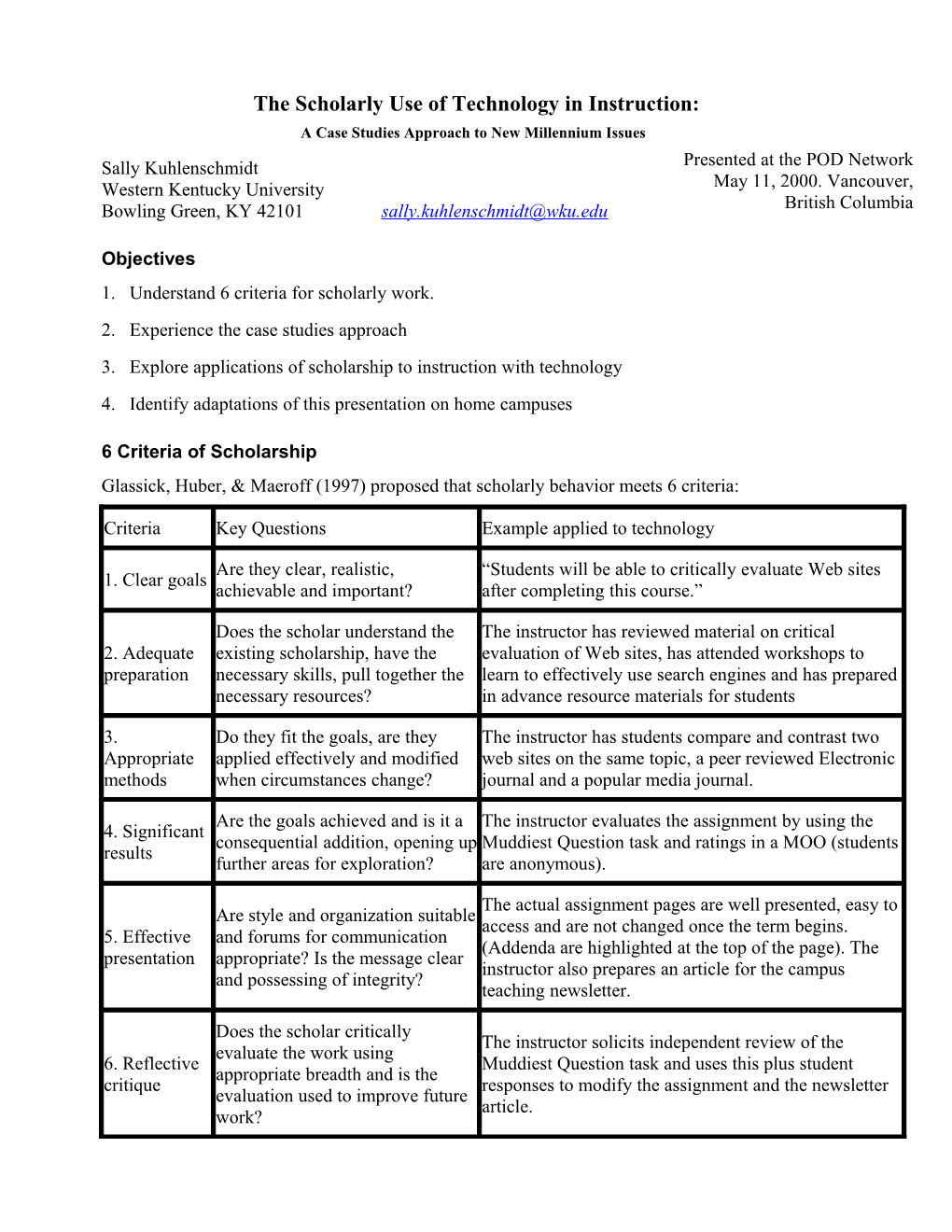 Scholarly Use of Technology in Instruction: Learning from 3 Case Studies