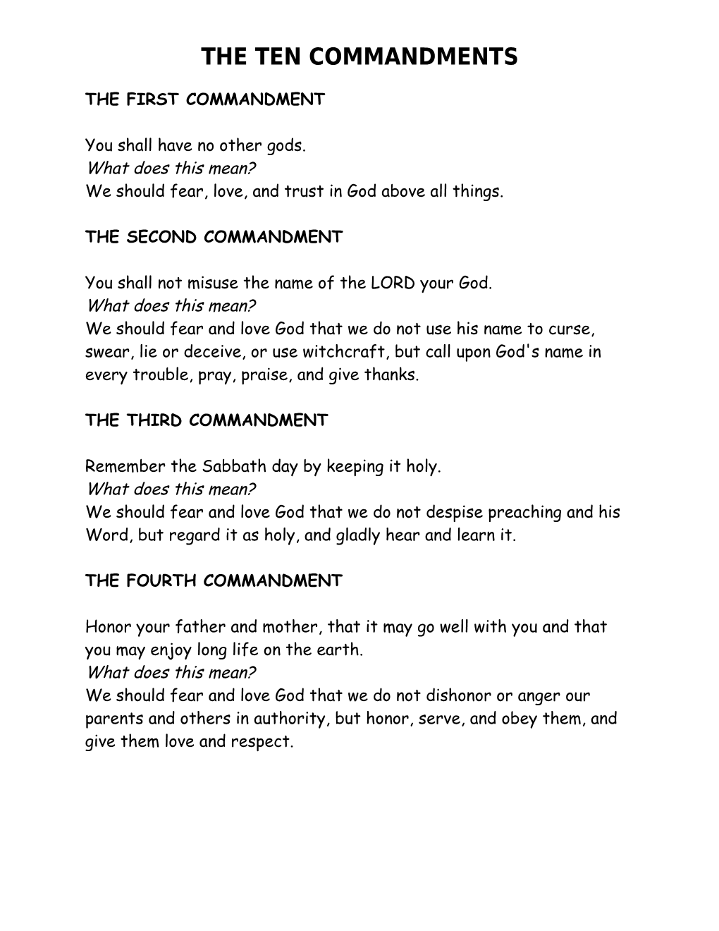 The Ten Commandments s1
