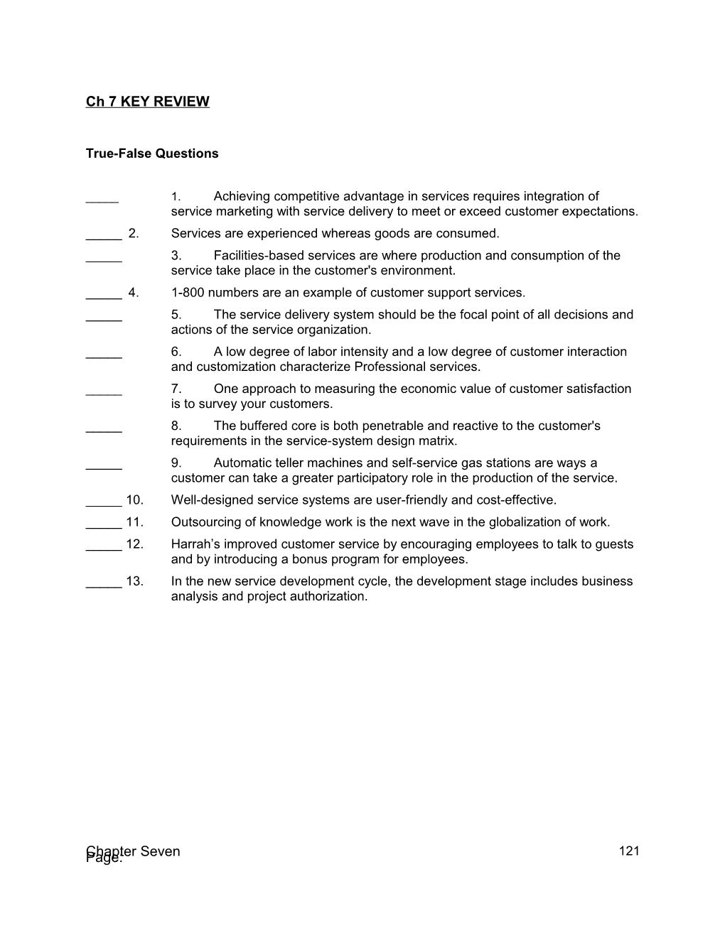 Ch 7 KEY REVIEW