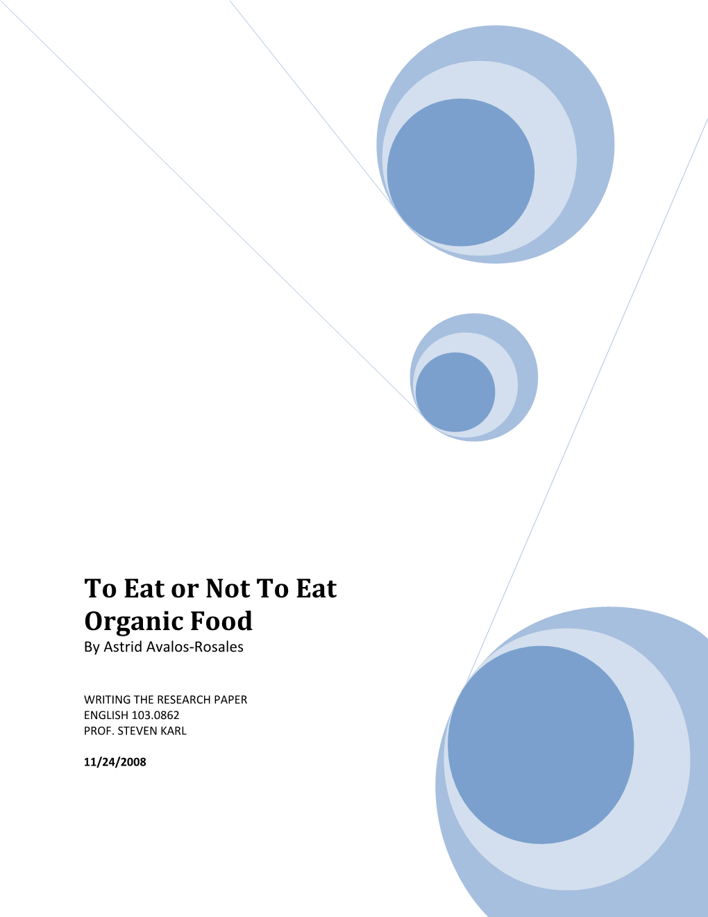 To Eat Or Not to Eat Organic Food