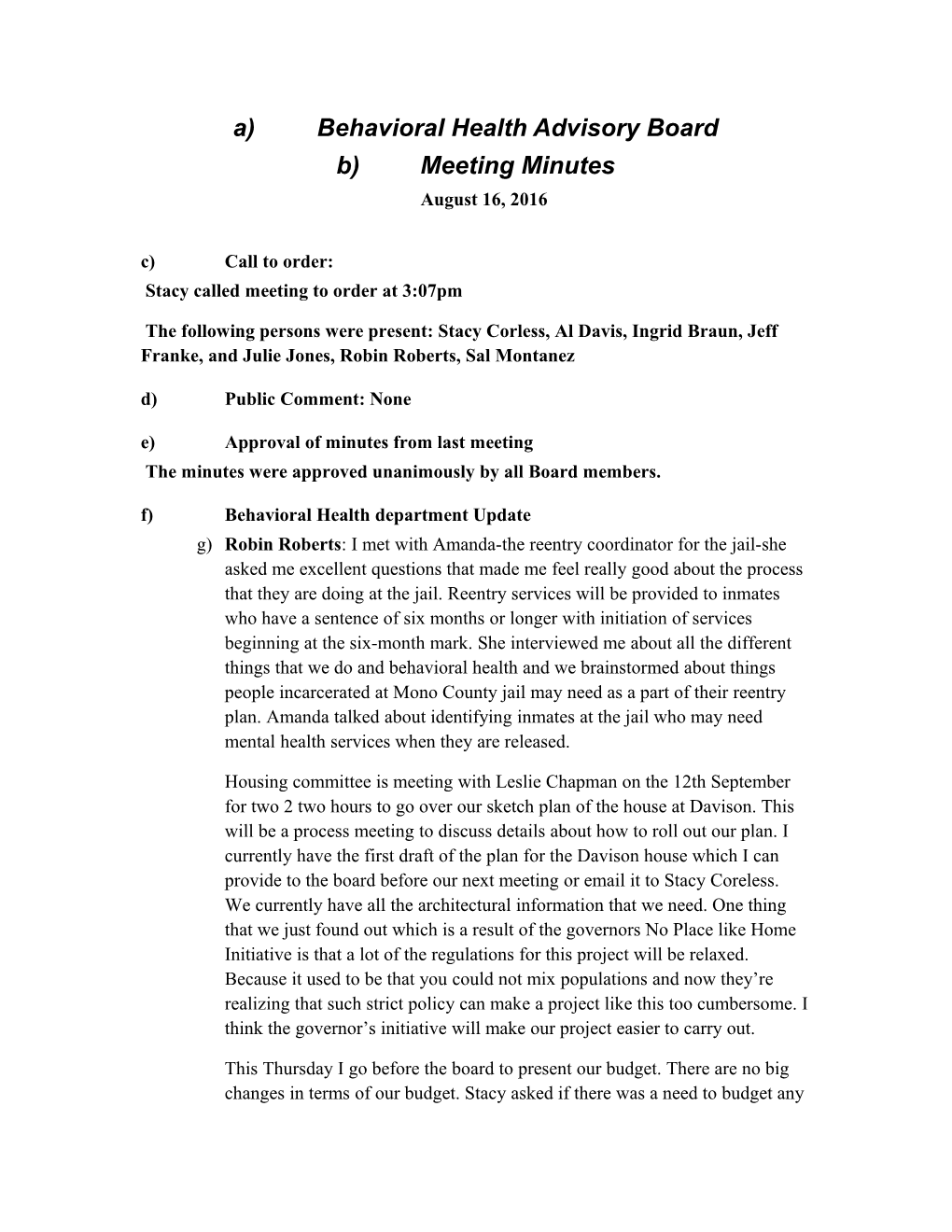 Formal Meeting Minutes s13