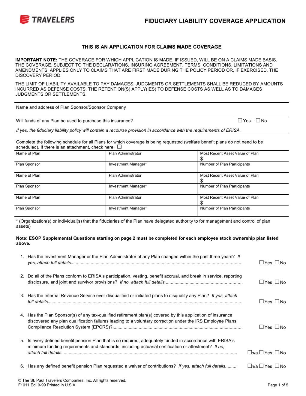 The St. Paul Travelers Companies, Inc. All Rights Reserved