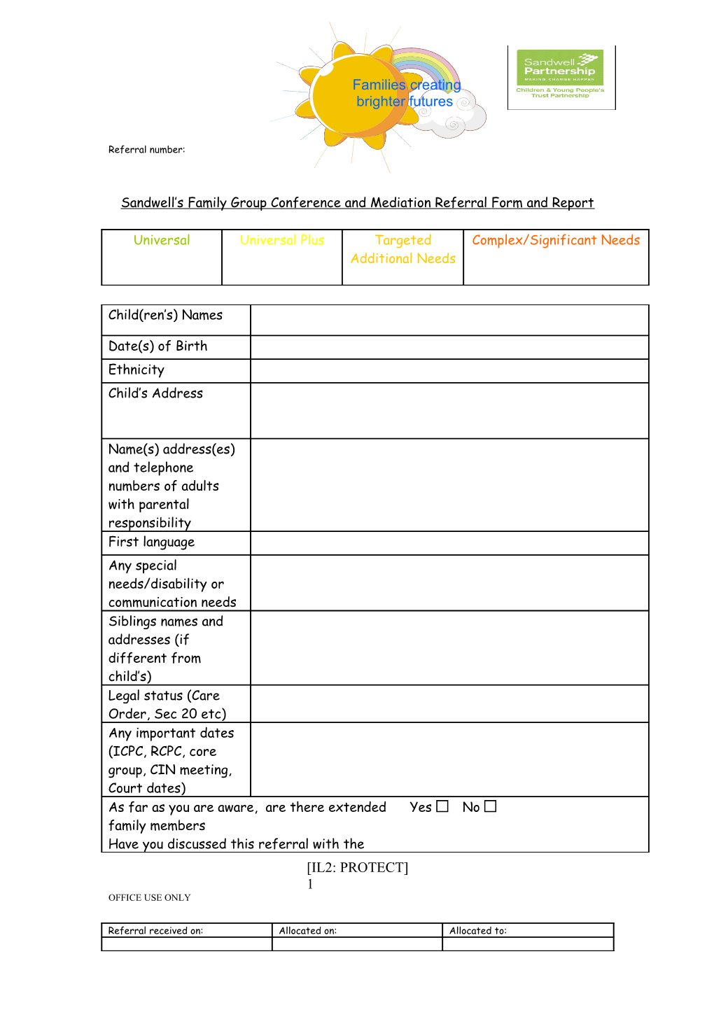 Family Group Conference Referral Form