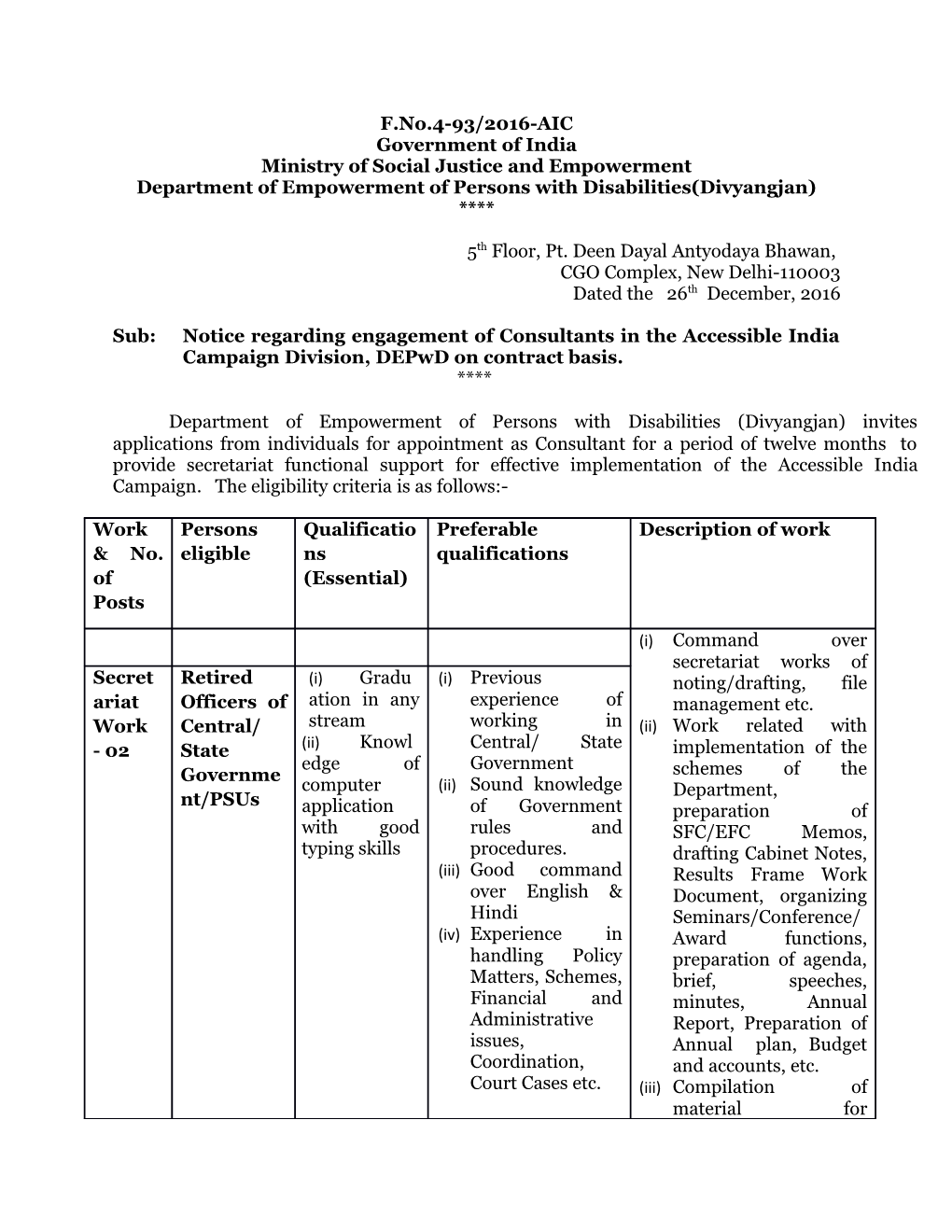 Ministry of Social Justice and Empowerment s1