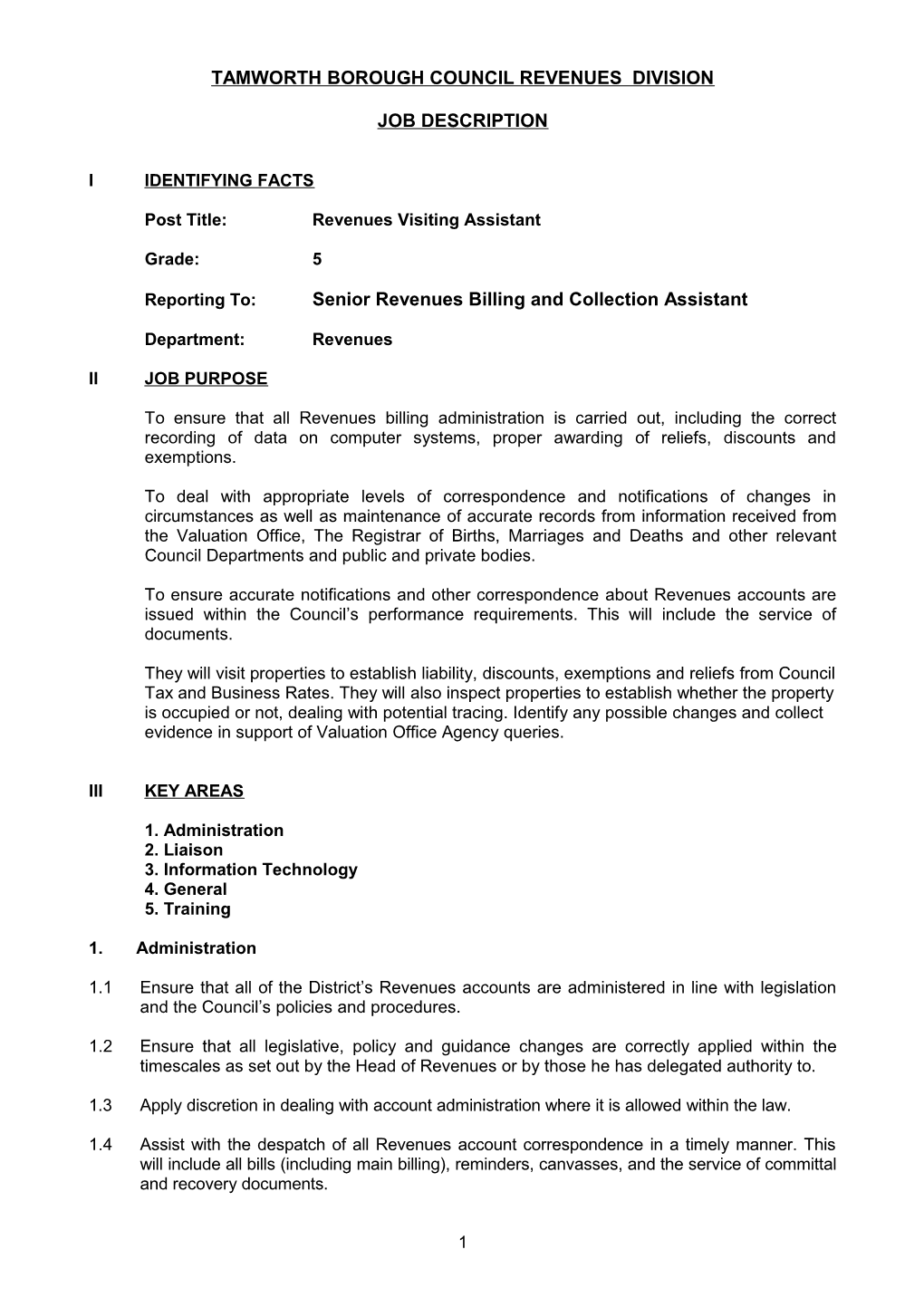 Dover District Council Revenues and Benefits Division